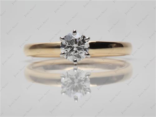 Gold 0.40 Round cut Solitaire Ring Setting
