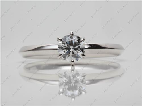 Platinum 0.46 Round cut Solitaire Ring