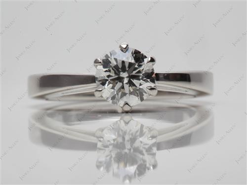 Platinum 0.74 Round cut Solitaire Ring Designs
