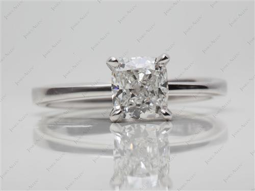 White Gold 1.31 Cushion cut Diamond Ring