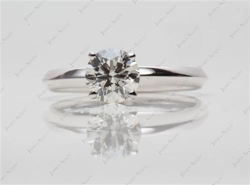 White Gold 1.00 Round cut Solitaire Ring Setting