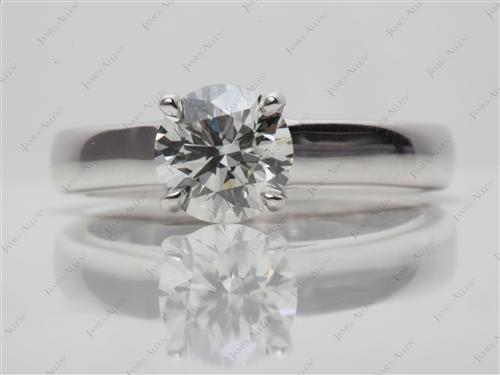 White Gold 1.10 Round cut Diamond Ring