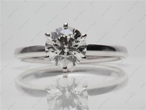 White Gold 1.50 Round cut Engagement Rings