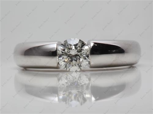 White Gold 0.86 Round cut Tension Diamond Engagement ring