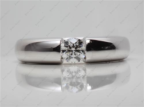 White Gold 0.47 Round cut Tension Rings