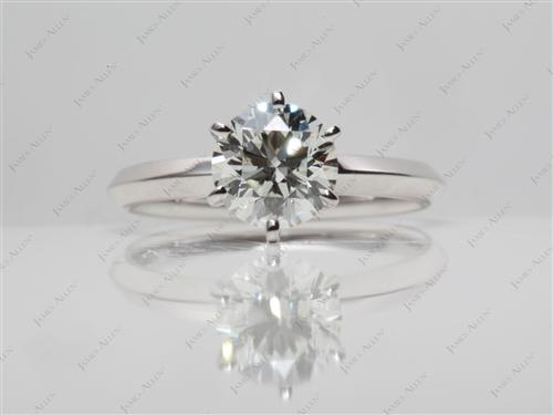 White Gold 1.00 Round cut Solitaire Ring Setting