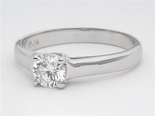 White Gold 0.65 Round cut Diamond Rings