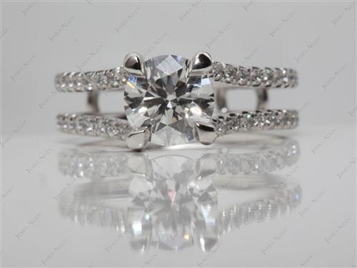 Platinum 1.18 Round cut Diamond Rings