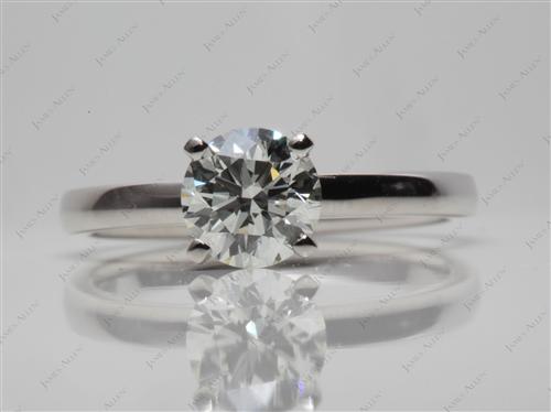 Platinum 1.00 Round cut Diamond Rings