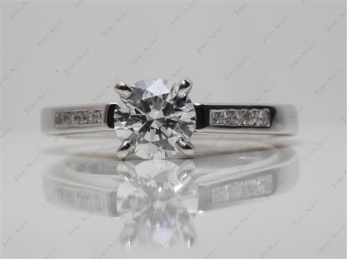 Platinum 0.80 Round cut Channel Set Diamond Band