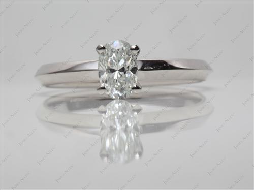 Platinum 0.70 Oval cut Solitaire