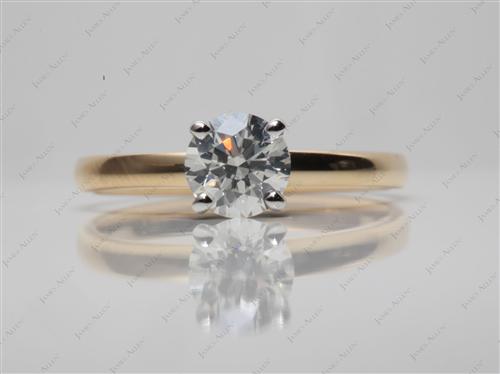Gold 0.73 Round cut Solitaire Ring Designs