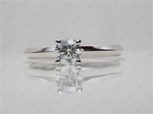 White Gold 0.43 Round cut Diamond Solitaire Engagement Ring