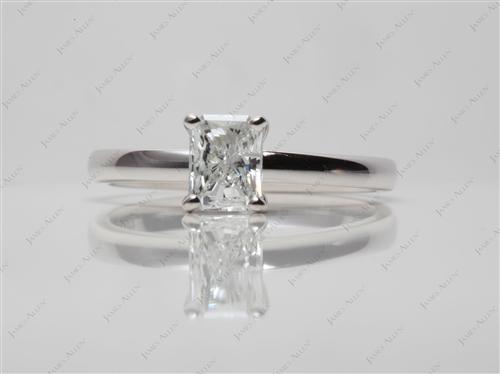 White Gold 0.56 Radiant cut Solitaire