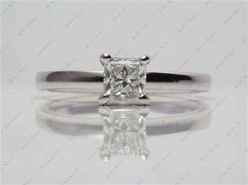 Platinum 0.53 Princess cut Solitaire Ring