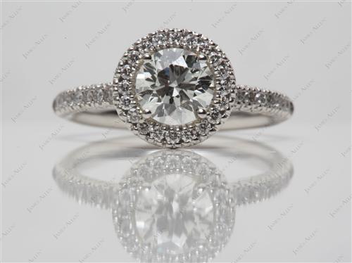 Platinum 0.78 Round cut Pave Rings