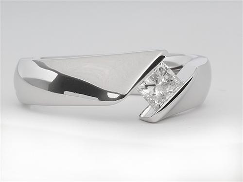 White Gold 0.52 Princess cut Diamond Ring