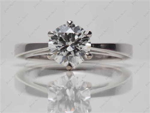White Gold 1.25 Round cut Solitaire Ring