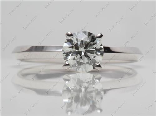 White Gold 0.65 Round cut Solitaire Ring Setting