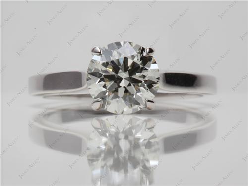 White Gold 1.25 Round cut Solitaire Diamond Rings