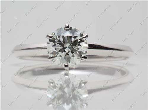 White Gold 1.01 Round cut Solitaire Ring