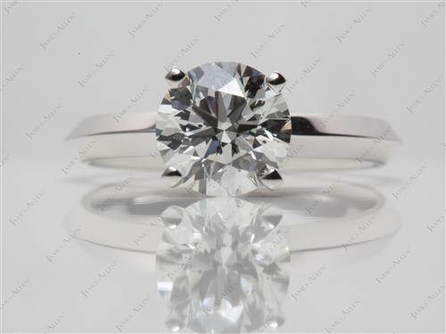 White Gold 1.61 Round cut Diamond Engagement Solitaire Rings