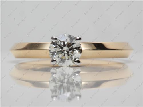 Gold 0.55 Round cut Solitaire Ring Settings