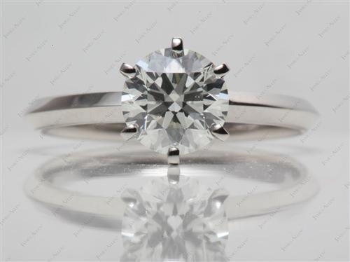 Platinum 1.31 Round cut Diamond Solitaire Rings