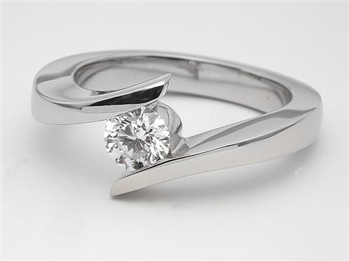 Platinum 0.50 Round cut Diamond Ring