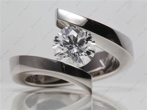 Platinum 1.50 Round cut Tension Ring Settings