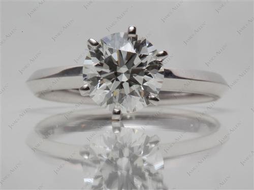 White Gold 1.40 Round cut Engagement Rings