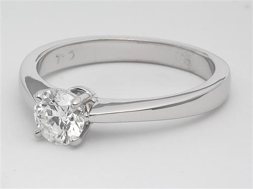White Gold 0.46 Round cut Solitaire Engagement Rings