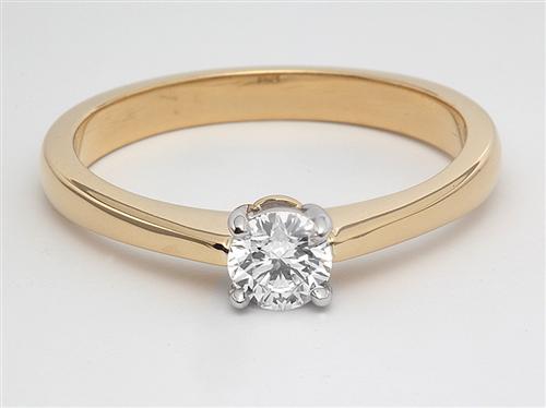 Gold 0.32 Round cut Solitaire Ring Settings