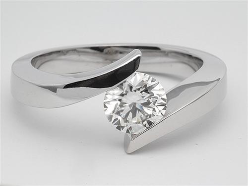 White Gold 0.80 Round cut Solitaire Ring Settings