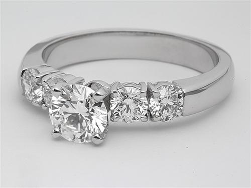 White Gold 0.70 Round cut Bridal Wedding Ring Sets