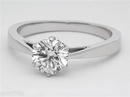 White Gold 0.83 Round cut Diamond Rings