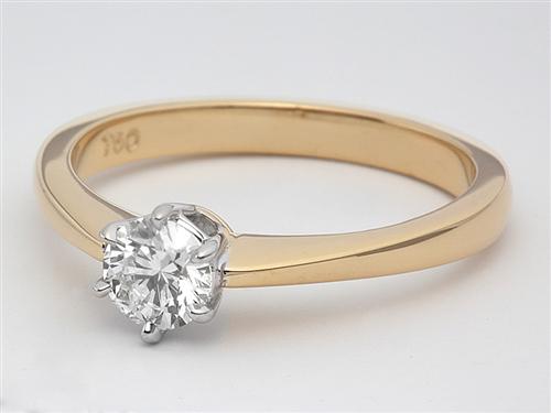 Gold 0.35 Round cut Solitaire Ring Designs