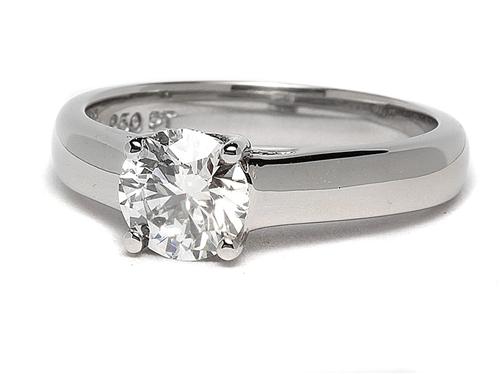 Platinum 0.90 Round cut Solitaire Ring Mountings