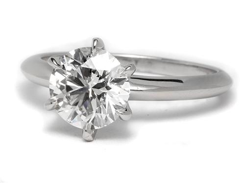 Platinum 1.55 Round cut Solitaire Rings