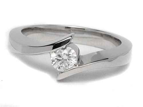 Platinum 0.32 Round cut Solitaire Rings