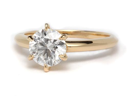 Gold 1.13 Round cut Solitaire Ring Designs