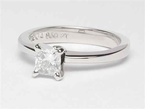 Platinum 0.62 Princess cut Diamond Rings