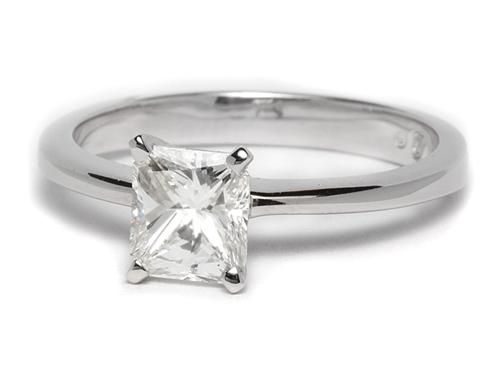White Gold 1.04 Radiant cut Solitaire Ring Mountings