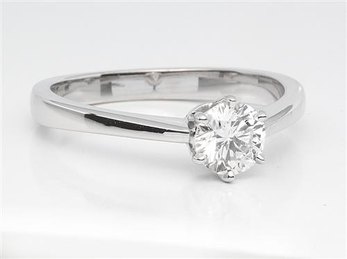 White Gold 0.58 Round cut Round Solitaire Ring