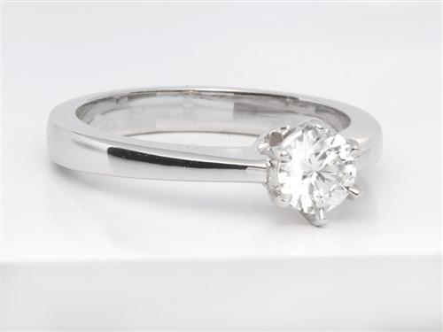 White Gold 0.33 Round cut Diamond Ring