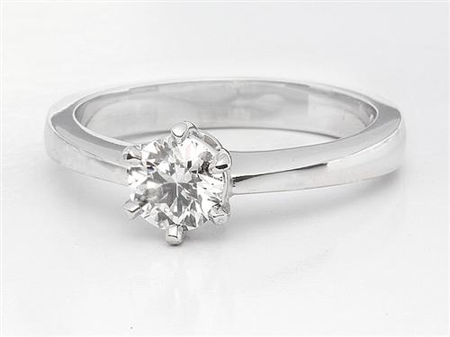 White Gold 0.38 Round cut Engagement Rings