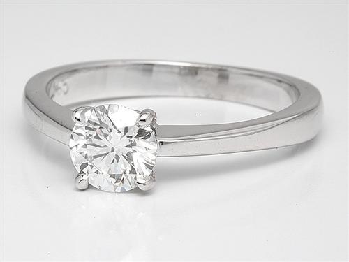 White Gold 0.69 Round cut Engagement Ring