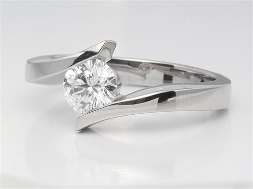 Platinum 0.81 Round cut Diamond Solitaire Ring Settings
