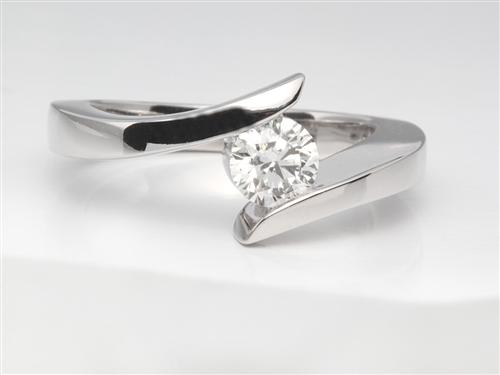 White Gold 0.40 Round cut Solitaire Ring Setting