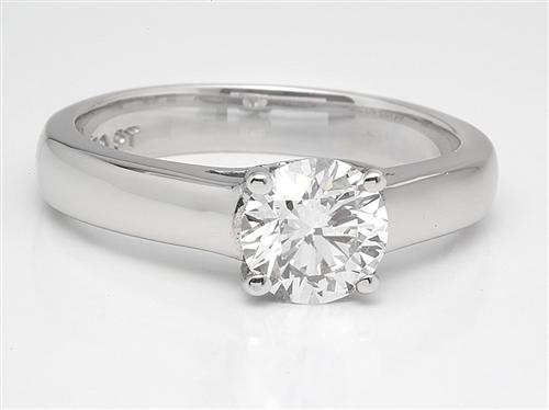 Platinum 0.96 Round cut Solitaire Ring Settings